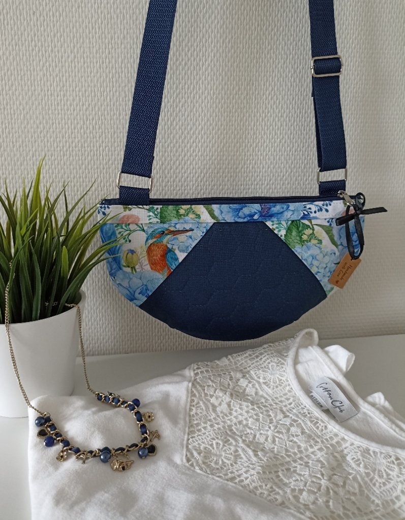 Handmade crossbody bag/tas, Sieraden, Tassen en Uiterlijk, Tassen | Damestassen, Verzenden, Nieuw, Blauw, Schoudertasje