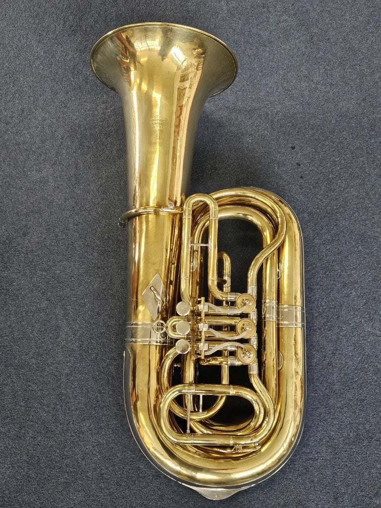 O. Hofmann Bern 4/4 BBb Tuba, Muziek en Instrumenten, Blaasinstrumenten | Tuba's, Ophalen, Gebruikt, Bes-tuba
