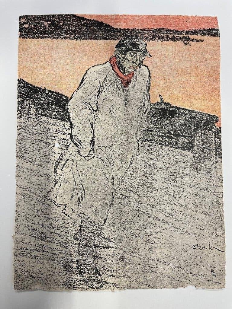 gesigneerde litho van Théophile-Alexandre Steinlen, Antiek en Kunst, Gesigneerd, Verzenden, Personages en Fantasiefiguren, Lithografie