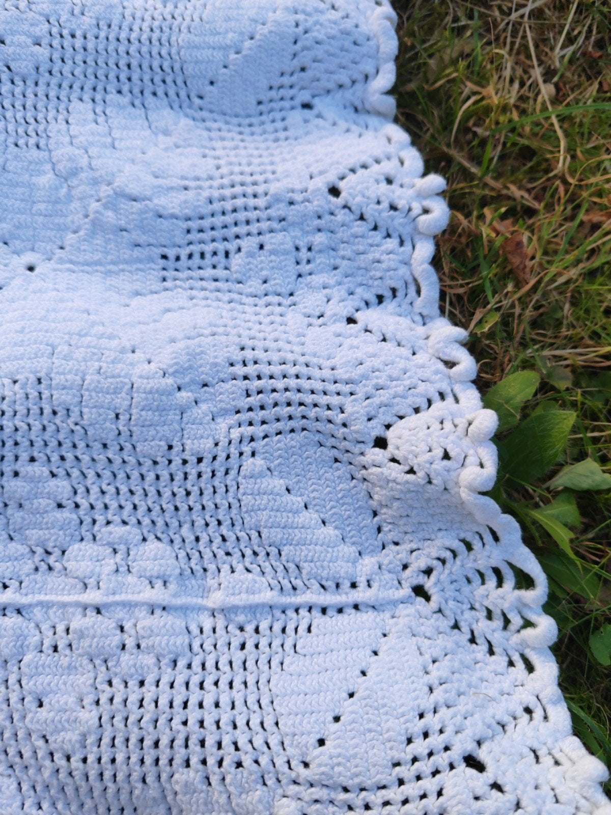 Sprei plaid gehaakt wit, Ophalen of Verzenden, Tweepersoons, Overige typen