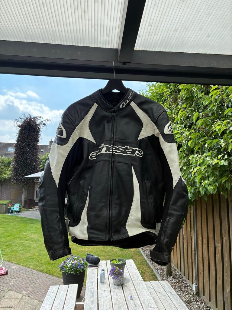 Alpinestars Monster Energy Leren Motorjas - Maat 52, Ophalen of Verzenden, Tweedehands, Heren, Jas | leer