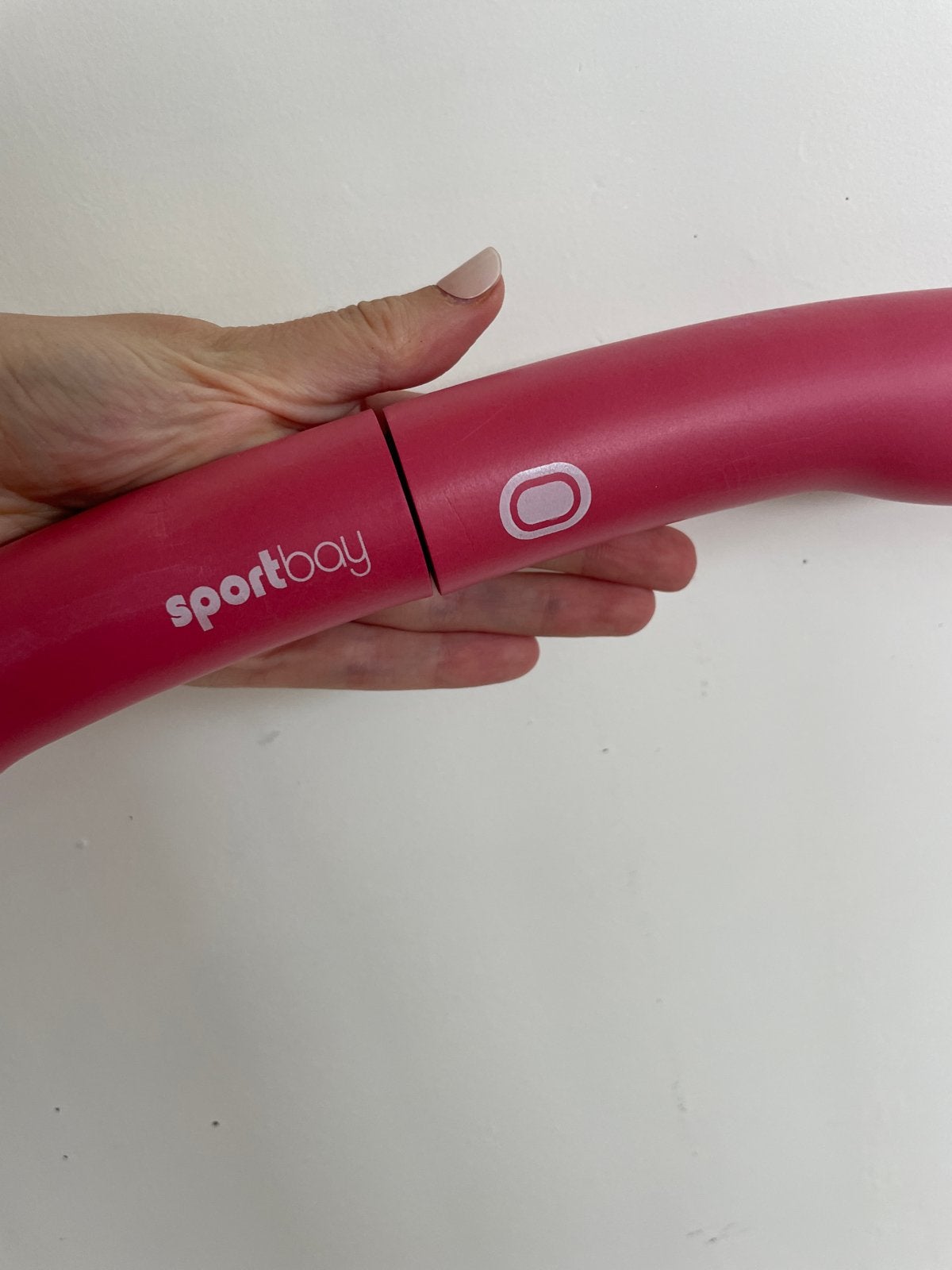 Sportbay Fitness Hoelahoep met Gewicht - Roze/Grijs, Sport en Fitness, Hoelahoeps, Ophalen, Met gewicht, Gebruikt, Fitness hoelahoep