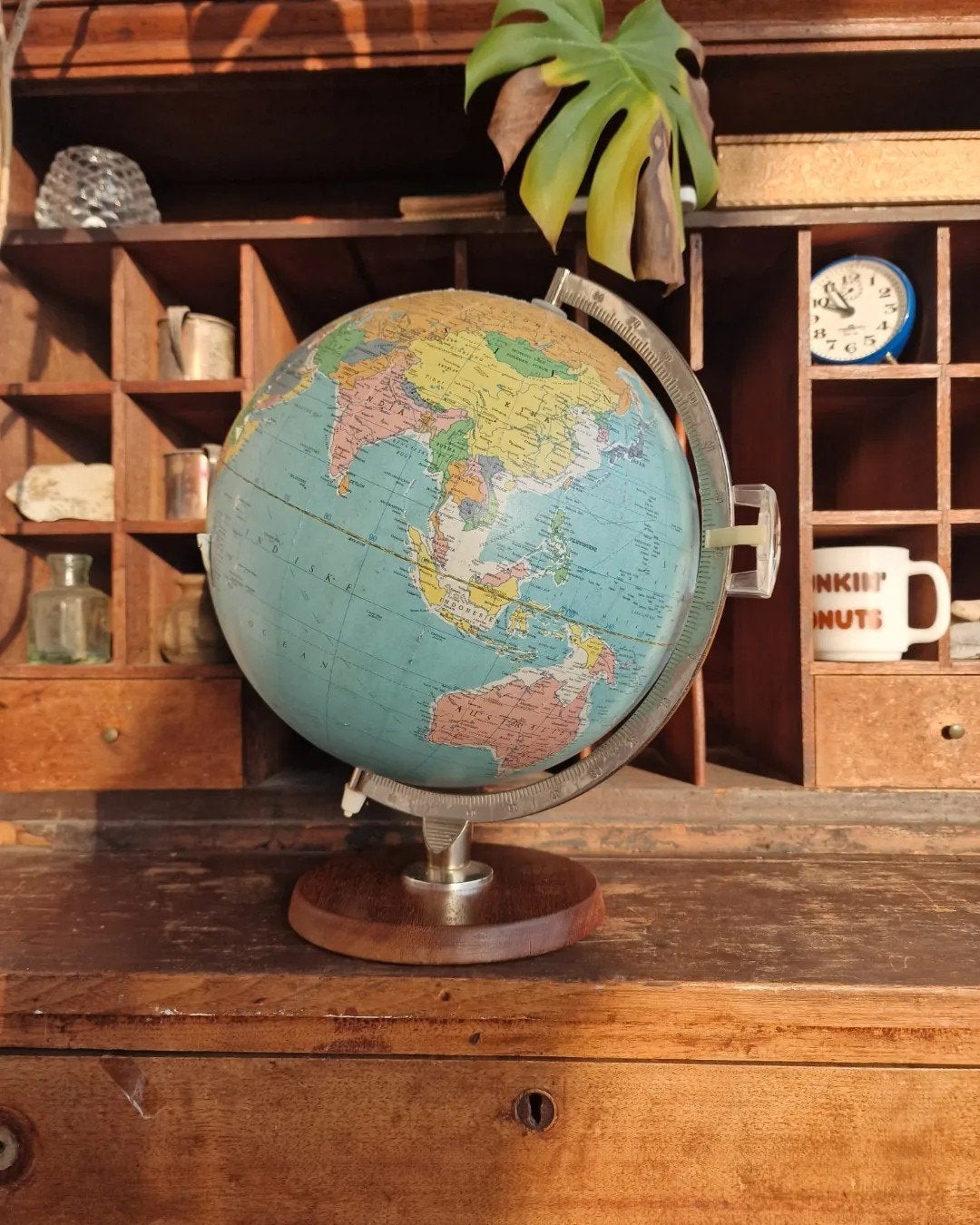 vintage scanglobe denmark Denemarken grotere diameter., Huis en Inrichting, Woonaccessoires | Wereldbollen, Ophalen of Verzenden