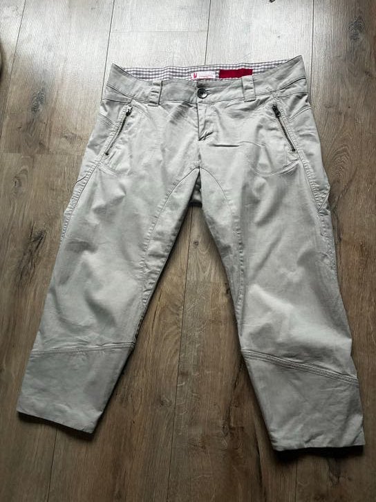 YAYA HYPE Capri Broek Dames Maat XL Beige, Beige, Maat 46/48 (XL) of groter, Ophalen of Verzenden, Zo goed als nieuw