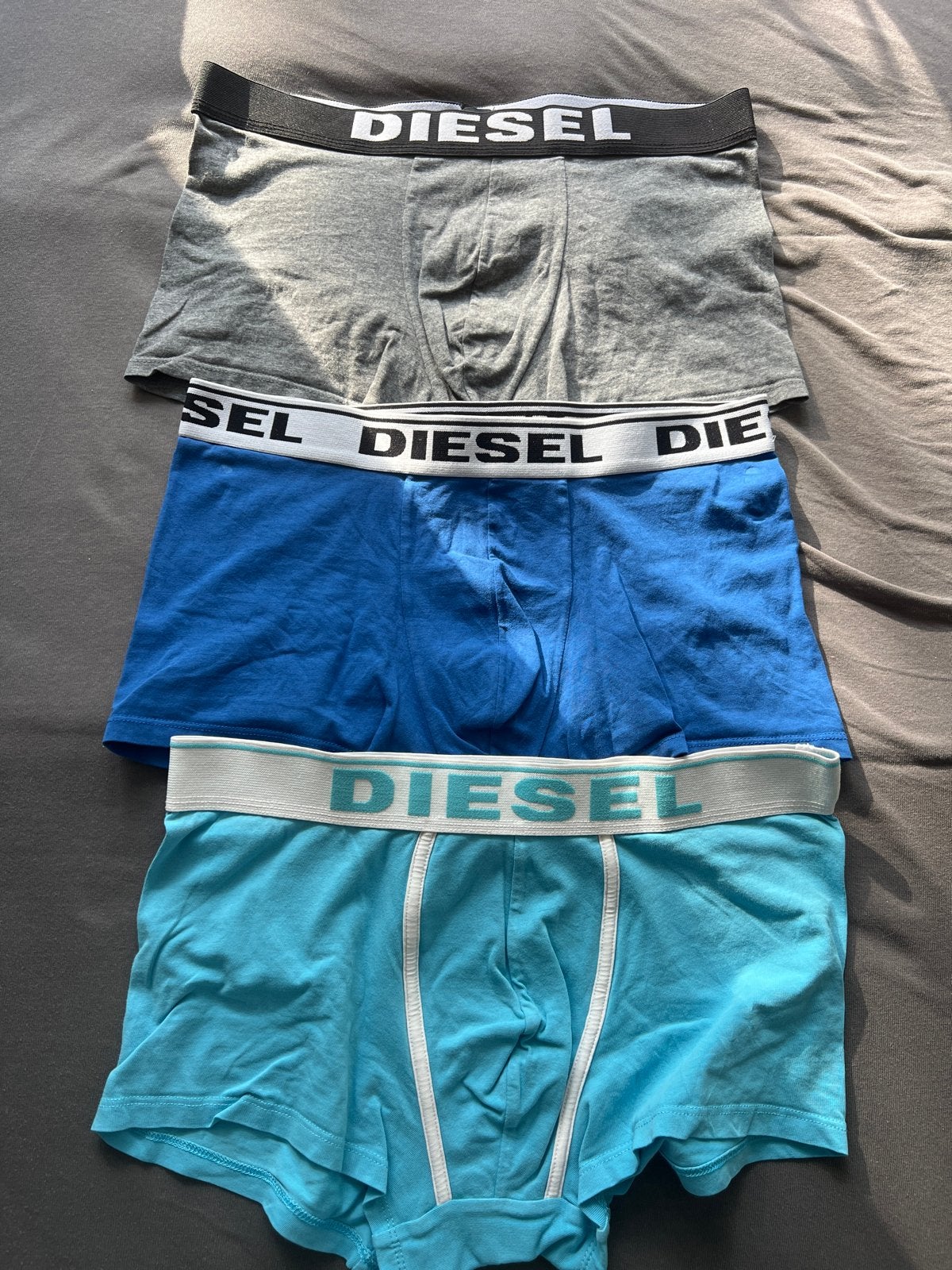 3 tweedehands Diesel boxers maat M, Kleding | Heren, Ondergoed, Verzenden, Meerkleurig, Boxer