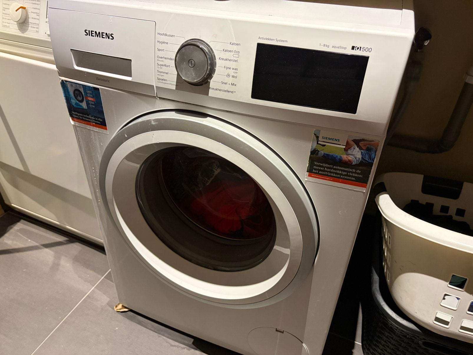 2e hands Siemens iQ500 wasmachine, Witgoed en Apparatuur, Wasmachines, Ophalen, Gebruikt, Minder dan 85 cm, Voorlader