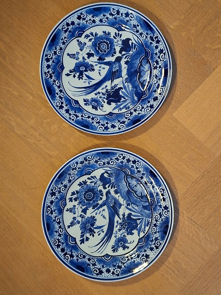 3 Vintage sierborden Porseleinen Fles, Antiek en Kunst, Ophalen of Verzenden