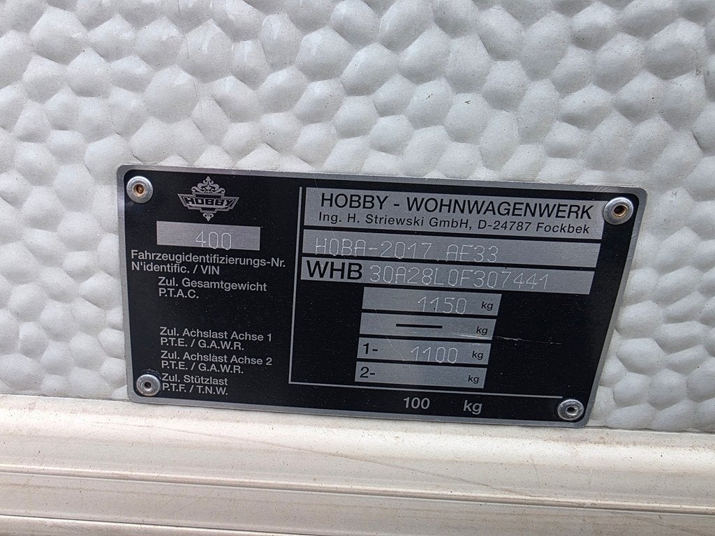 Hobby 30 exellent easy zomerklaar!, Caravans en Kamperen, Hobby, Bedrijf, 750 - 1000 kg, Luifel