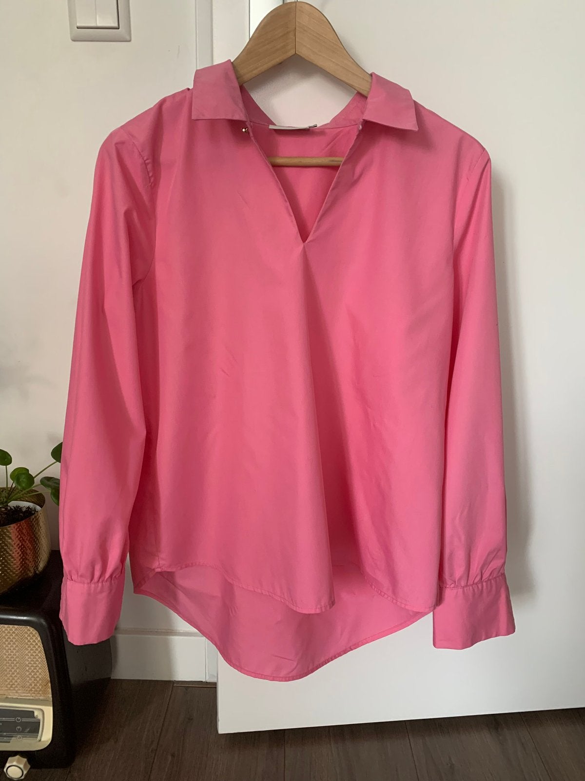 Roze katoenen blouse, Kaffe, maat 36, Kleding | Dames, Ophalen, Zo goed als nieuw, Maat 36 (S), Roze
