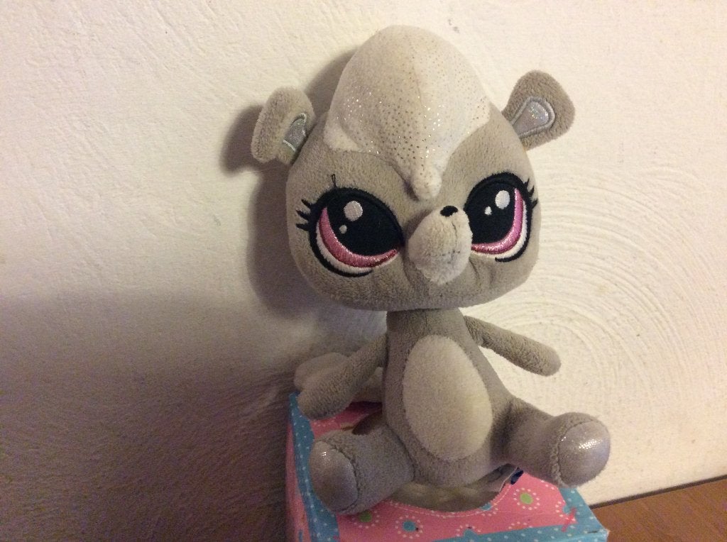 littlest pet shop knuffel Pepper stinkdier, grijs, Ophalen of Verzenden, Zo goed als nieuw, Grijs, Overige typen