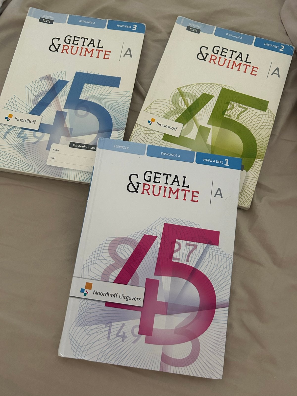 Getal & Ruimte Wiskunde A HAVO deel 1, 2 en 3, Boeken, Ophalen of Verzenden, Zo goed als nieuw, HAVO, Wiskunde A