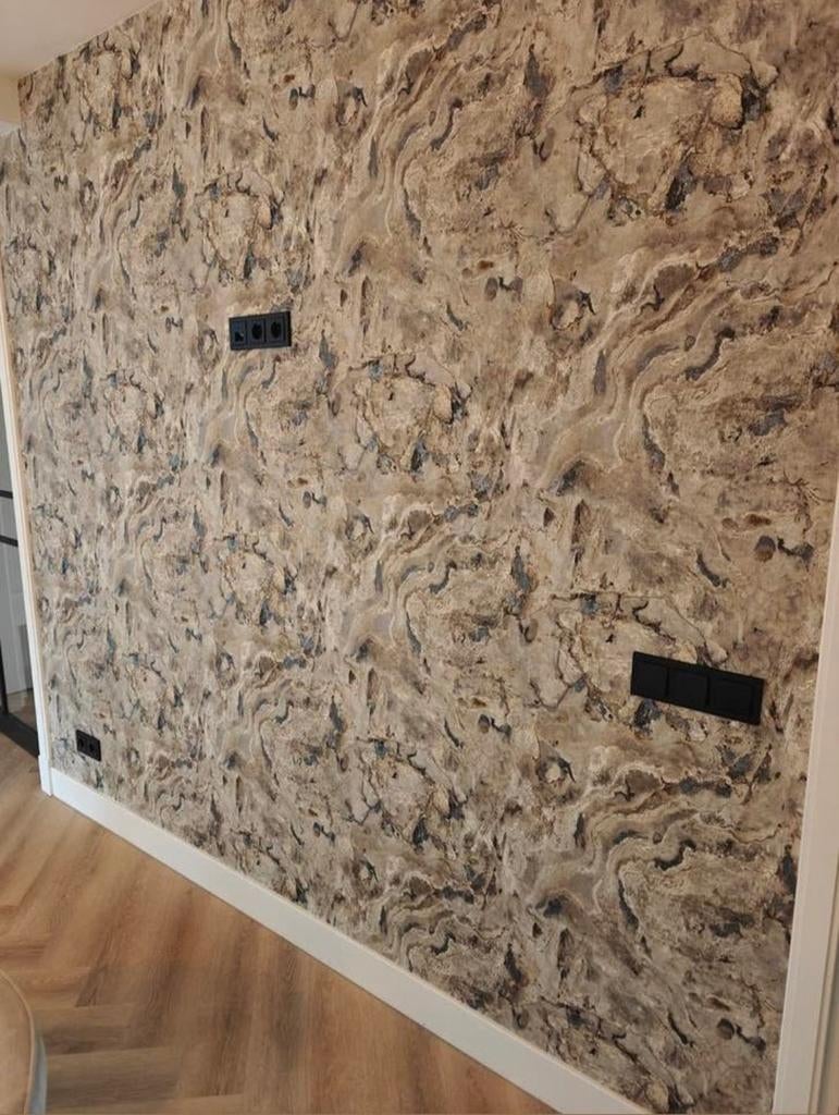 Rasch Behang - 2 rollen (514612), Ophalen of Verzenden, Minder dan 10 m², Grijs, Modern, Marmerlook