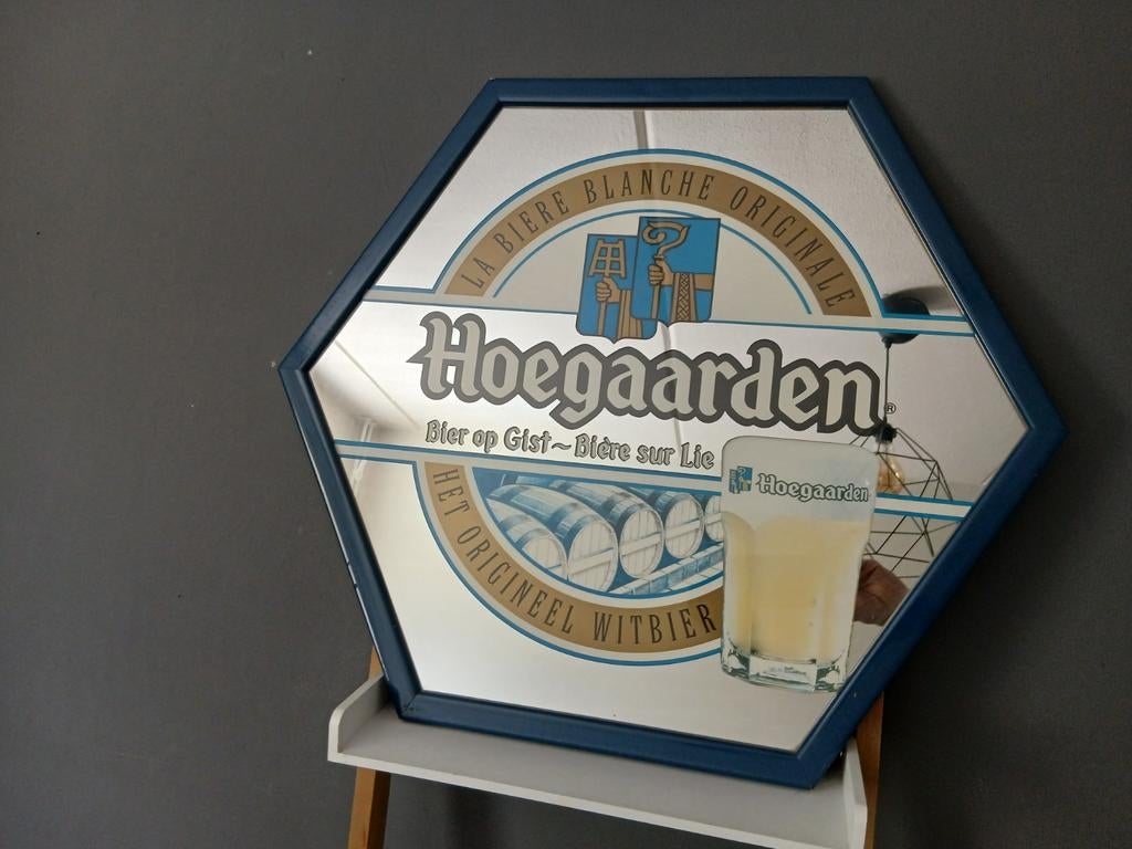 Hoegaarden spiegel 65 x 57 cm, Ophalen of Verzenden