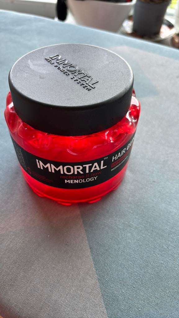 Immotal hair gum gel, Ophalen of Verzenden, Zo goed als nieuw, Gel, Wax, Haarlak of Mousse