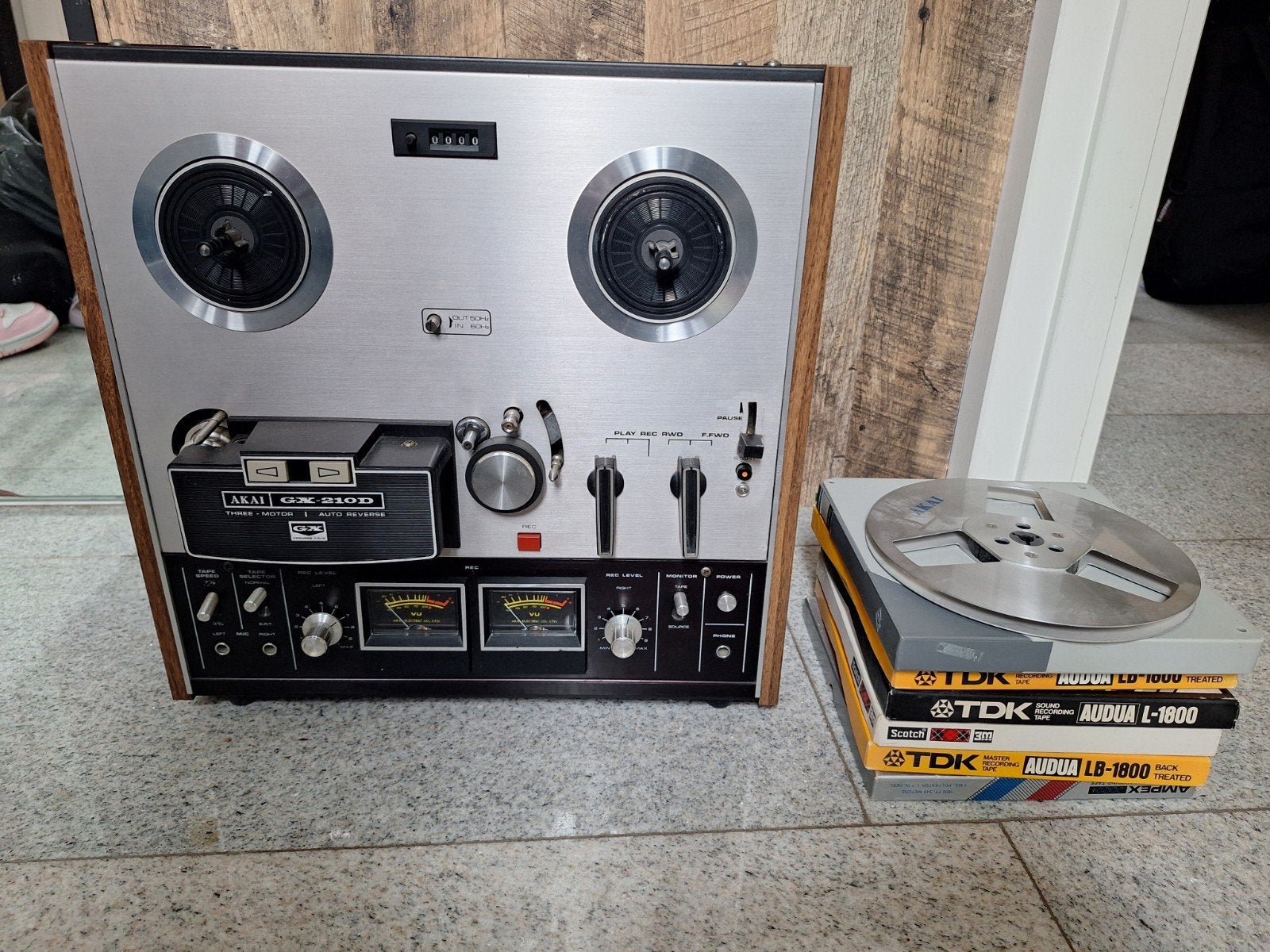 Akai GX-210D Stereo Bandrecorder met Auto-Reverse, Audio, Tv en Foto, Bandrecorders, Ophalen of Verzenden, Bandrecorder, Met banden