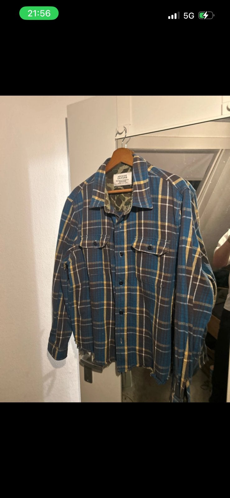 Denham archive camo overshirt, Kleding | Heren, Ophalen of Verzenden, Zo goed als nieuw, Blauw, Halswijdte 41/42 (L)