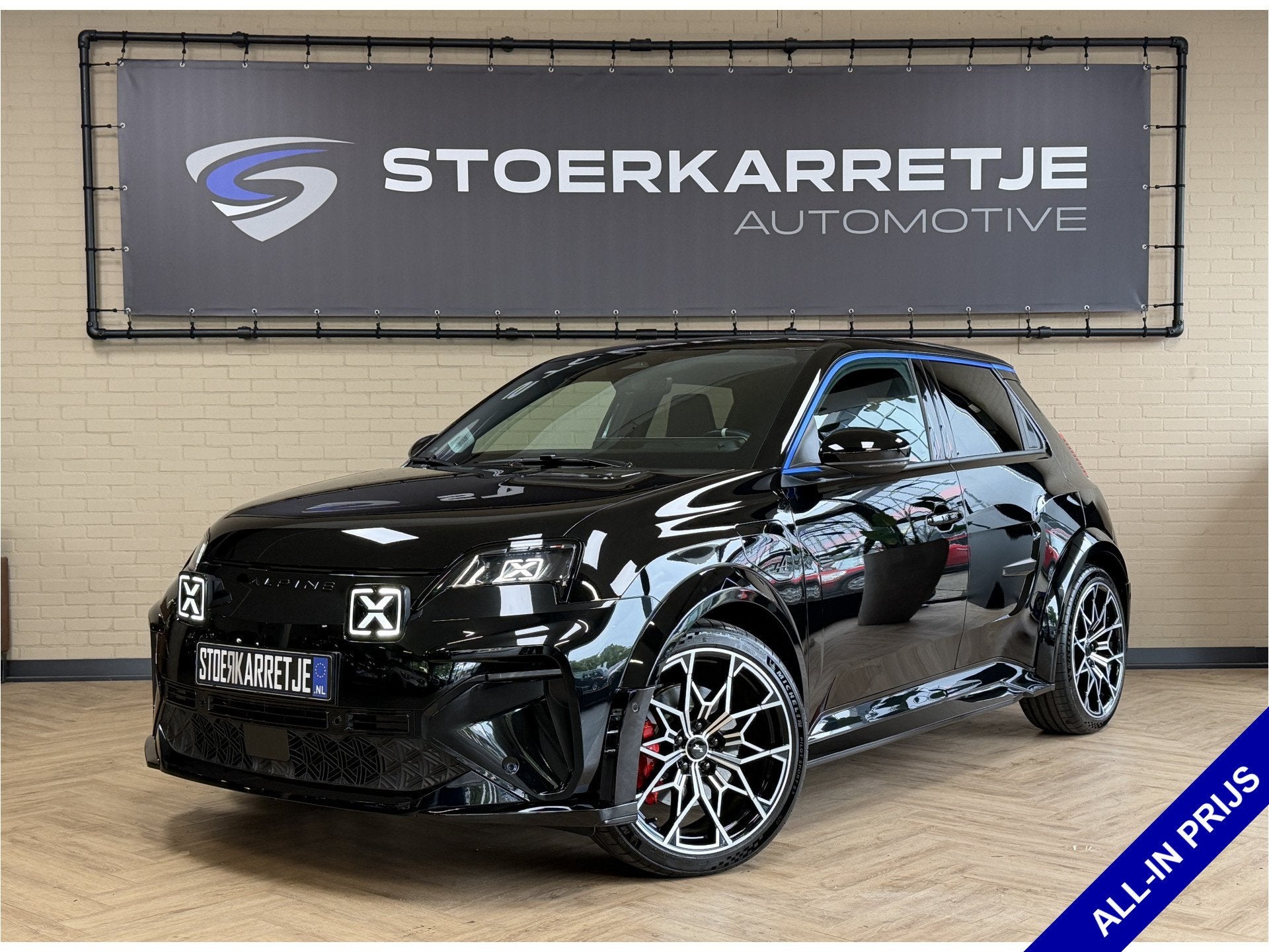 ALPINE A290 GT Performance 220pk 52 kWh 19 " | Devialet Soun, Auto's, Dealer onderhouden, Gebruikt, Zwart, Automatische klimaatregeling