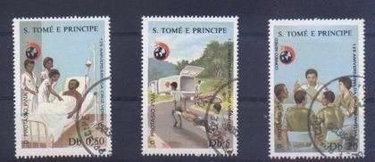 S. Tomé E Principe 1988 125 Jaar Rode Kruis, Ophalen, Overige landen, Gestempeld