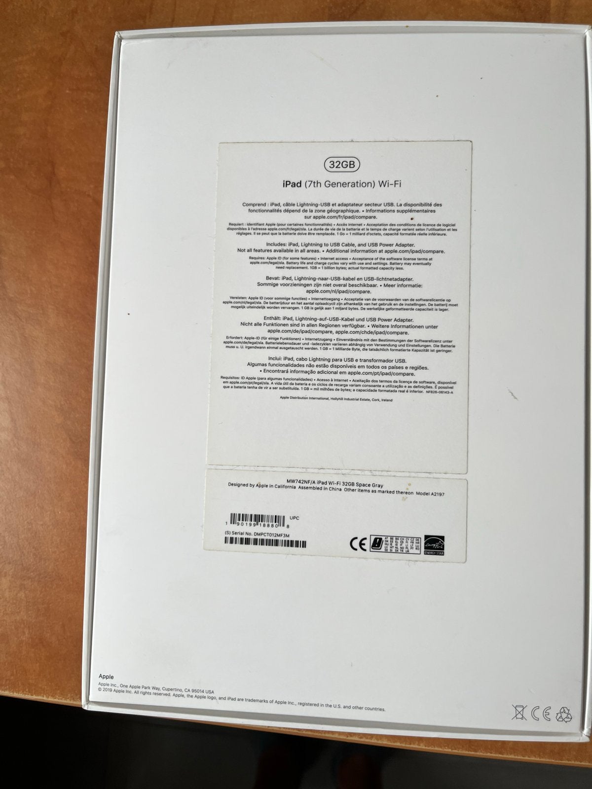 Apple iPad (7e generatie) 32GB Wi-Fi  2019., 10 inch, Gebruikt, 32 GB, Apple iPad