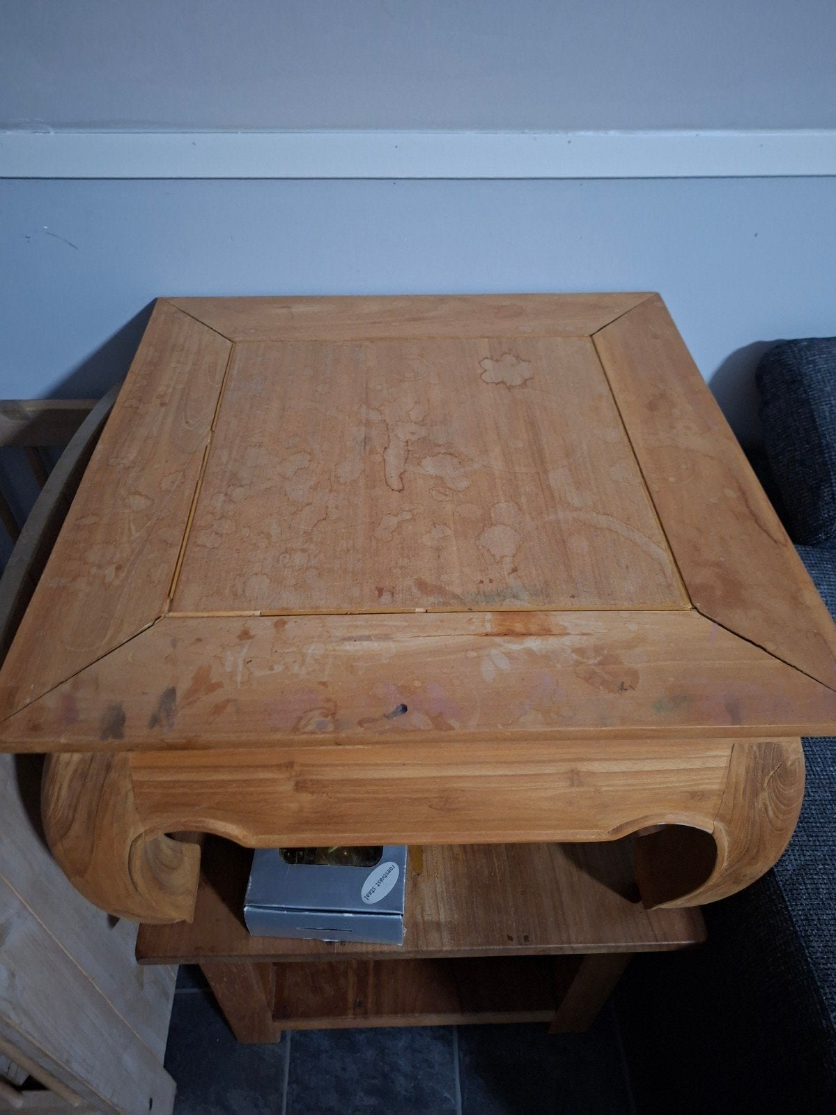 🛑 2 Opknap Opium salontafels 60x60x41, Ophalen, Overige materialen, Gebruikt, 50 tot 100 cm