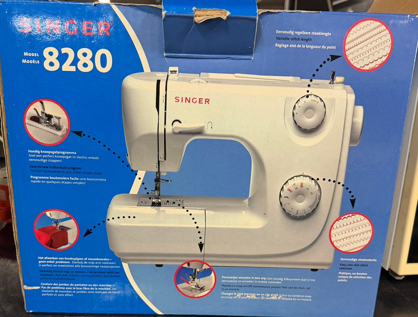 Singer Naaimachine Model 8280 - Nieuw in Doos, Ophalen, Nieuw, Naaimachine, Singer