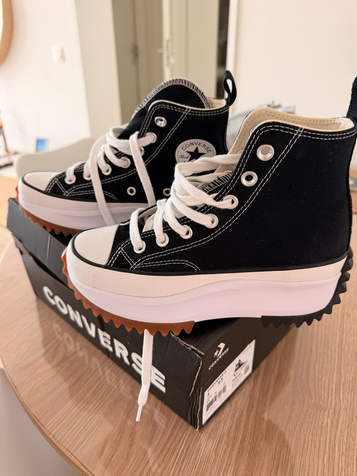 Converse Run Star Hike Hi Zwart - Maat 35, Ophalen of Verzenden, Nieuw, Zwart, Sneakers of Gympen