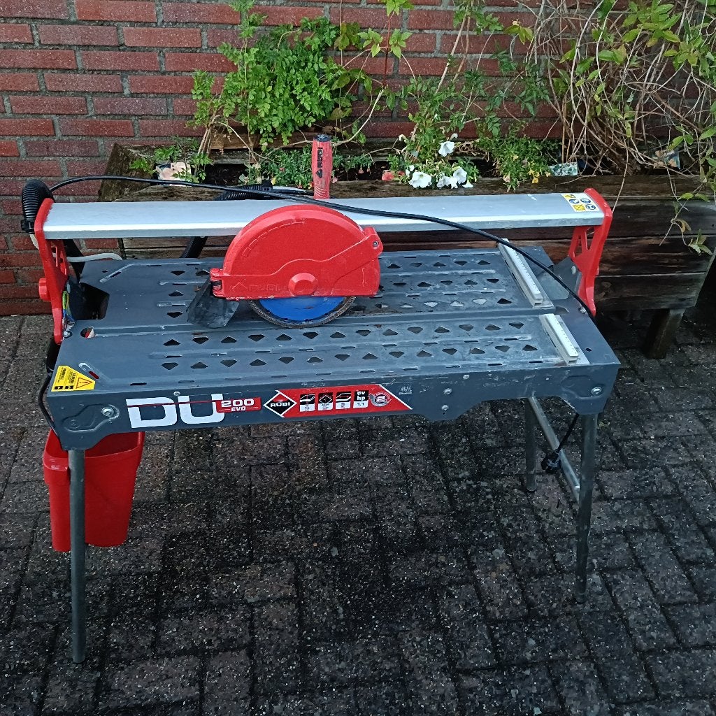 Professionele Rubi DU-200 EVO 650 Tegelzaagmachine, Doe-het-zelf en Verbouw, Ophalen, Gebruikt, Overige typen, 600 tot 1200 watt