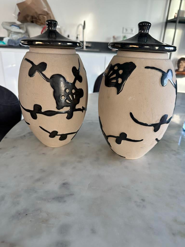 Set van 2 decoratieve vazen met deksel, Ophalen