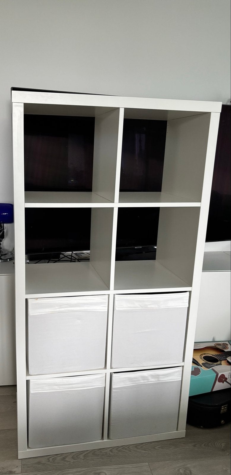 IKEA Kallax kast 77x147 cm met 4 manden, Huis en Inrichting, Ophalen, Gebruikt, 100 tot 150 cm, 50 tot 100 cm