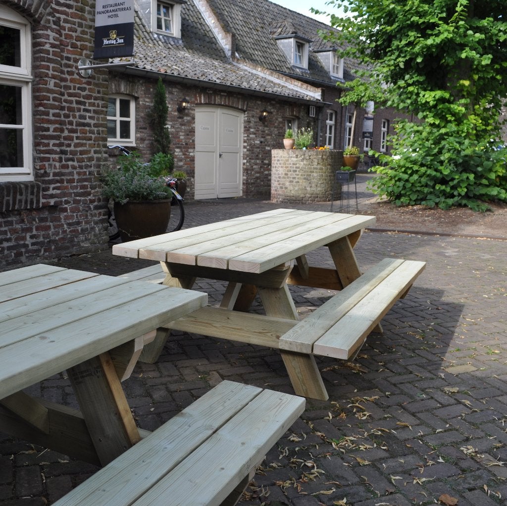 Picknickbank picknicktafel, Ophalen, Nieuw, Rechthoekig, Hout