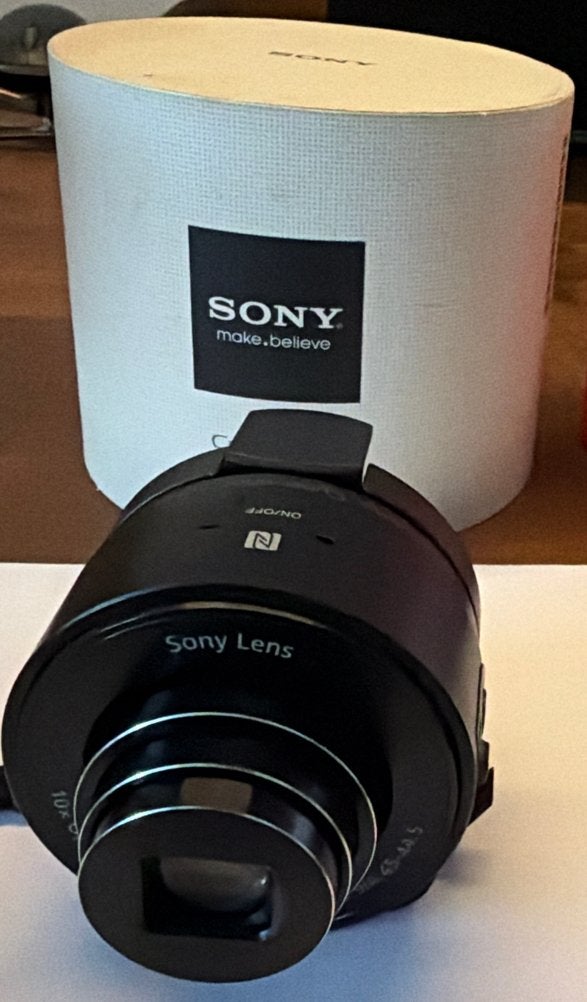Sony Cyber-shot DSC-QX10 Lens-stijl Camera - In Originele Ve, Audio, Tv en Foto, Handleiding, Beeldstabilisatie, Ophalen of Verzenden
