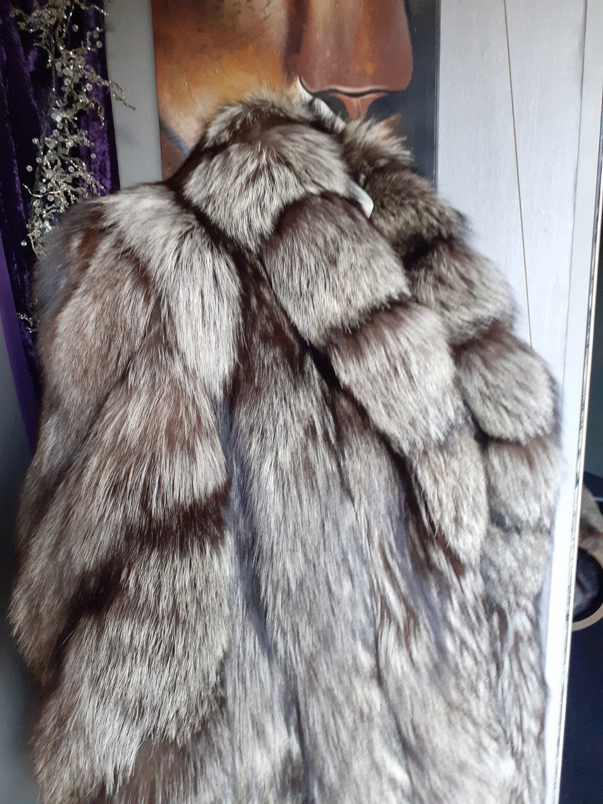 dikke echte SAGA FOX zilvervos bontjas bont jas  40/42  M/L, Kleding | Dames, Maat 38/40 (M), Ophalen of Verzenden, Zo goed als nieuw