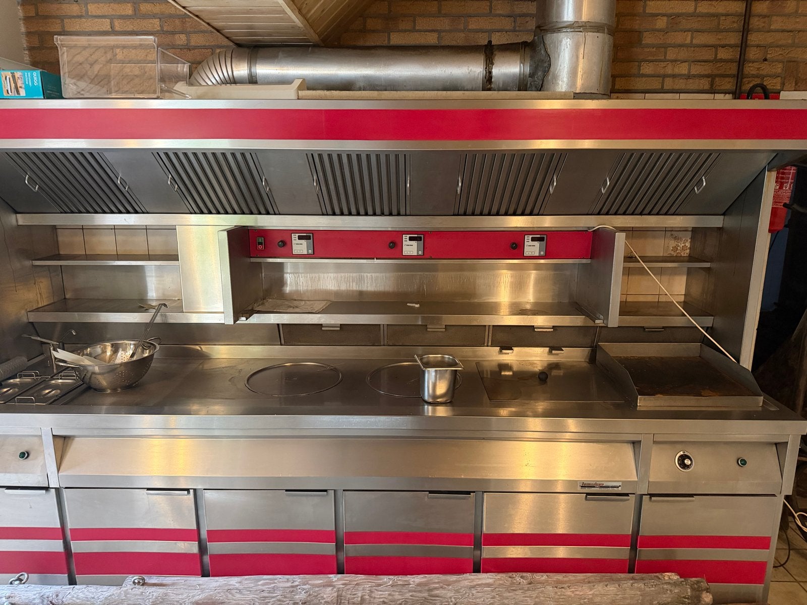 Complete frituurbakwand van Hewigo, Zakelijke goederen, Ophalen, Gebruikt, Fornuis, Frituur en Grillen