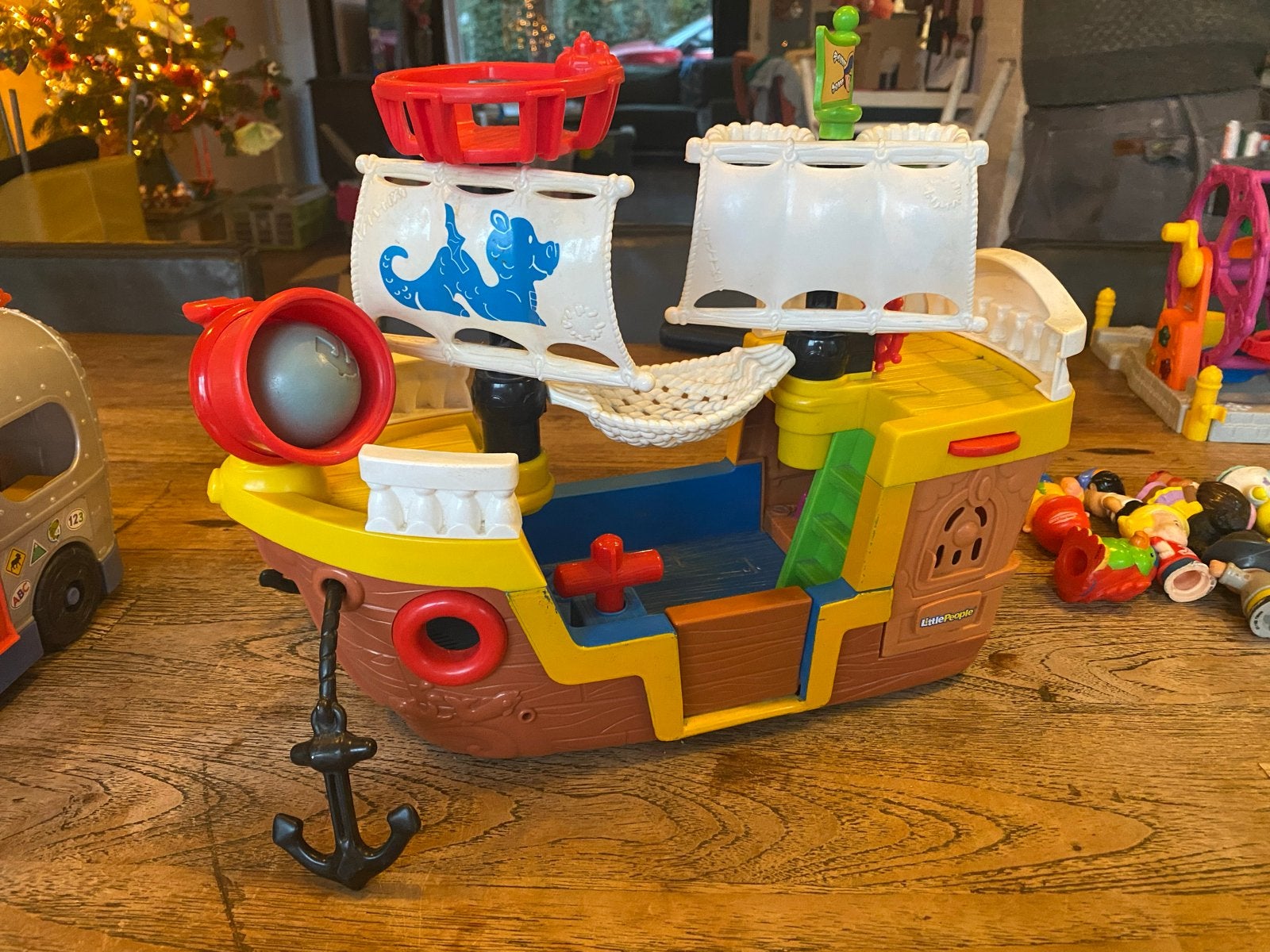 Fisher-Price Little People Piratenschip Speelset, Ophalen, Gebruikt