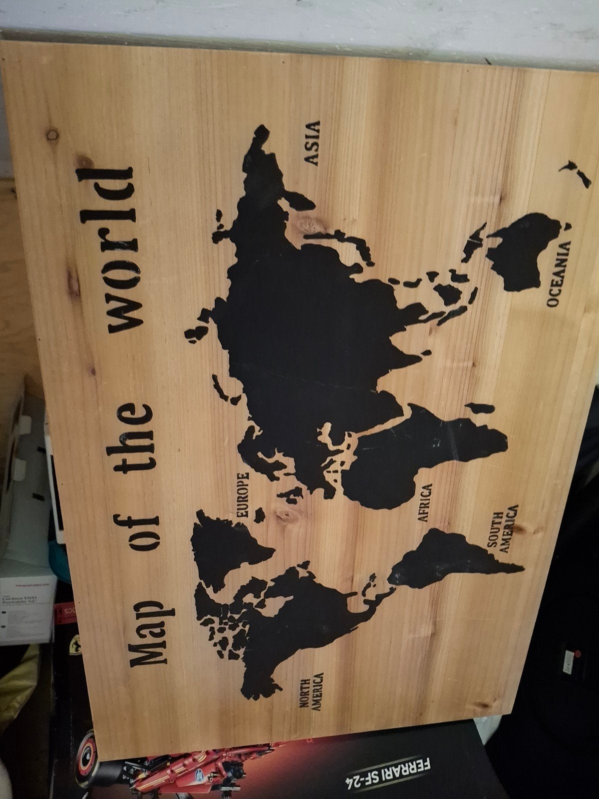 wandbord, Ophalen, Krijtbord