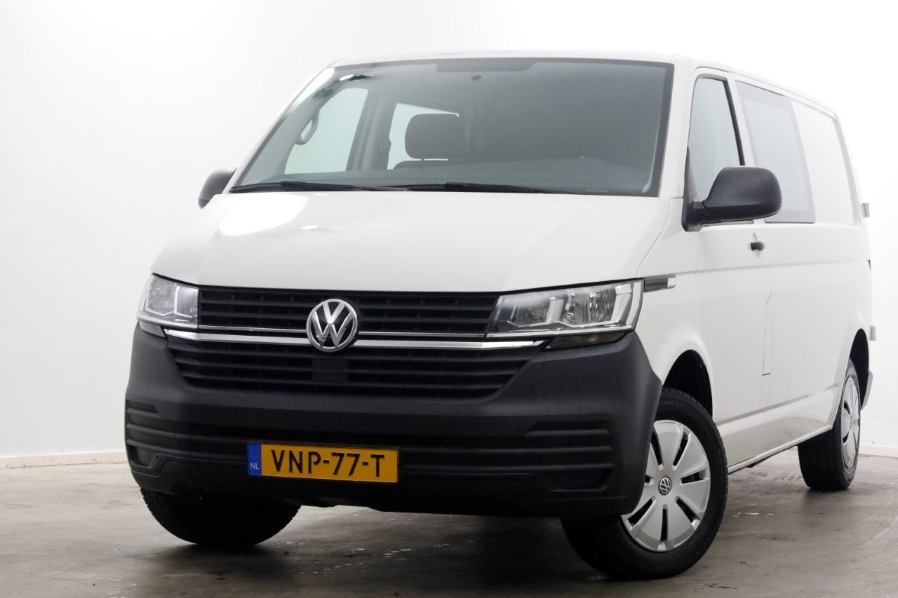 Volkswagen Transporter T6.1 2.0 TDI 110pk Lang D.C. Airco/Cr, Voorwielaandrijving, Dealer onderhouden, Start-stop-systeem, Gebruikt