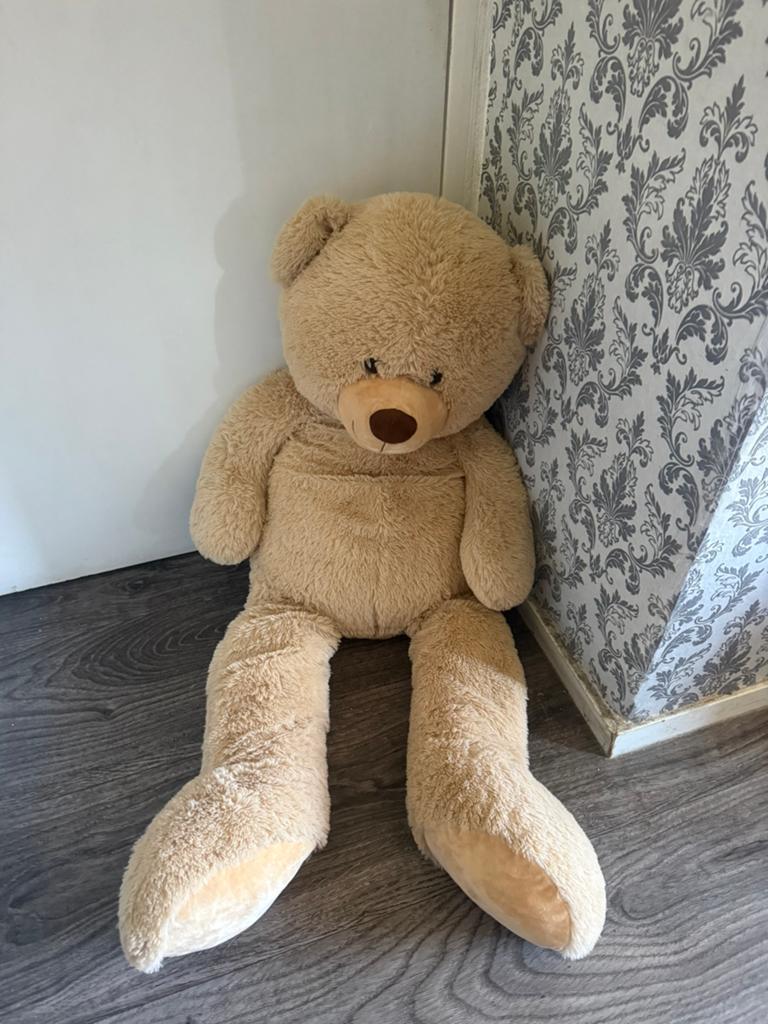 Prachtige, Grote Teddybeer 120cm lang, Ophalen of Verzenden, Zo goed als nieuw, Stoffen beer, Overige merken