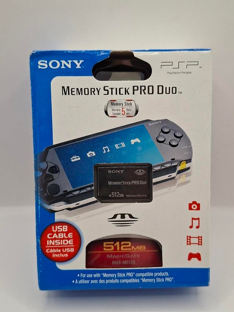 Sony memory stick pro duo 512mb ~ nieuw ~ + usb kabel, 1 speler, Ophalen of Verzenden, Nieuw, Vanaf 18 jaar