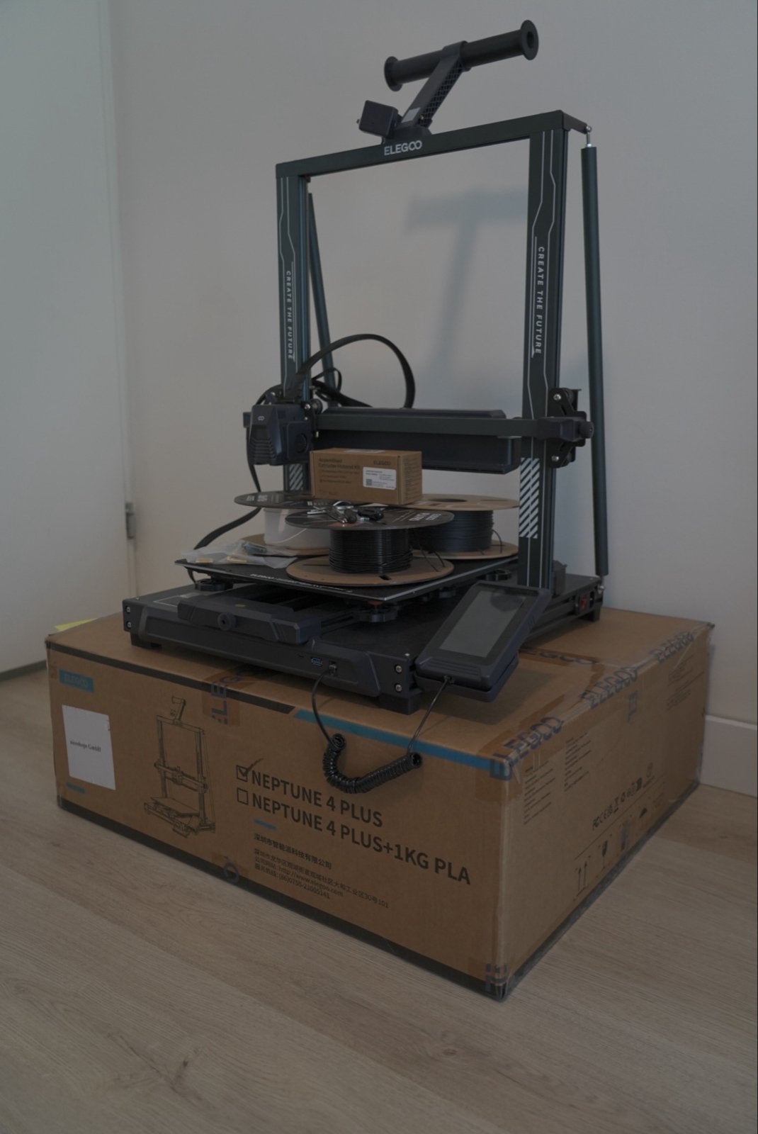 Elegoo Neptune 4 Plus 3D-printer met extra nozzles, Computers en Software, 3D Printers, Ophalen of Verzenden, Zo goed als nieuw