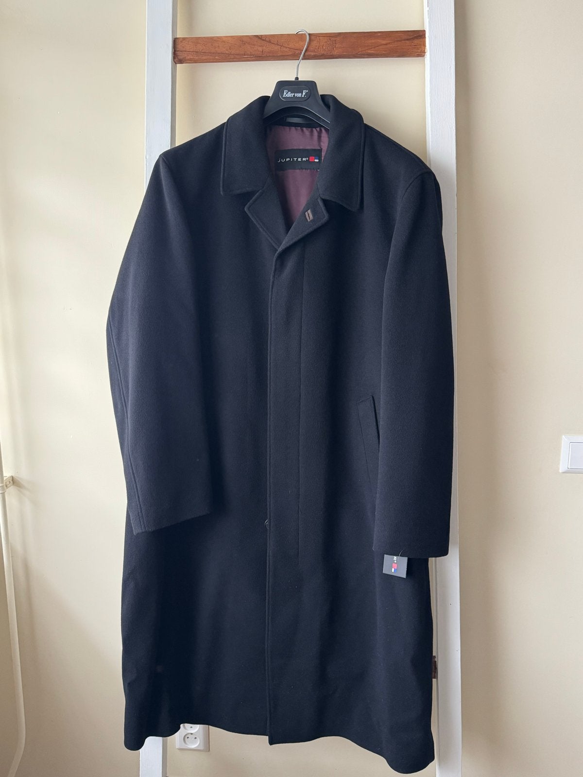 Winterjas wol, Ophalen, Nieuw, Maat 56/58 (XL), Zwart