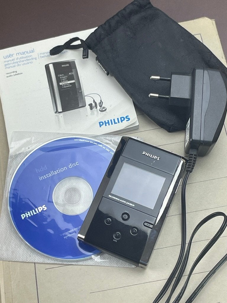 Draagbare Philips 120/05 HDD audio-speler  MP3-speler, Overige types, Gebruikt, Zwart, Ophalen of Verzenden