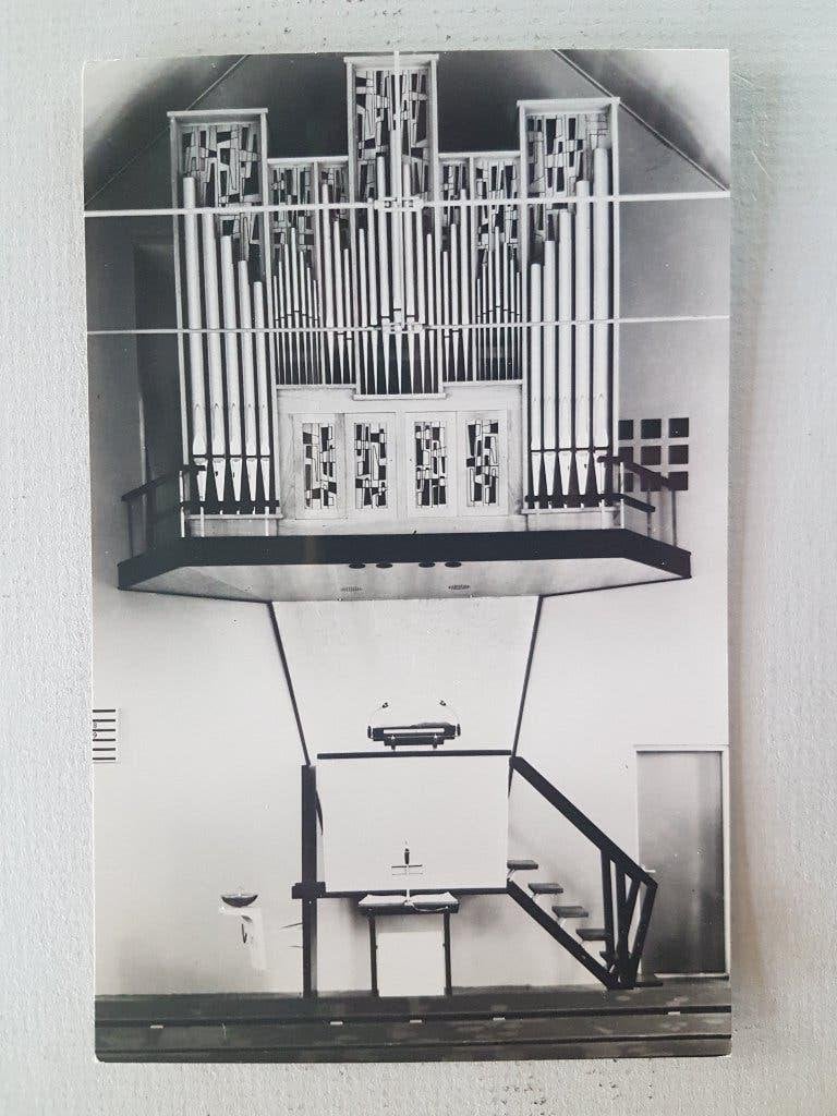 Reclamekaart Orgel Gereformeerde Gemeente Middelharnis, Ophalen of Verzenden, 1960 tot 1980, Ongelopen, Noord-Brabant