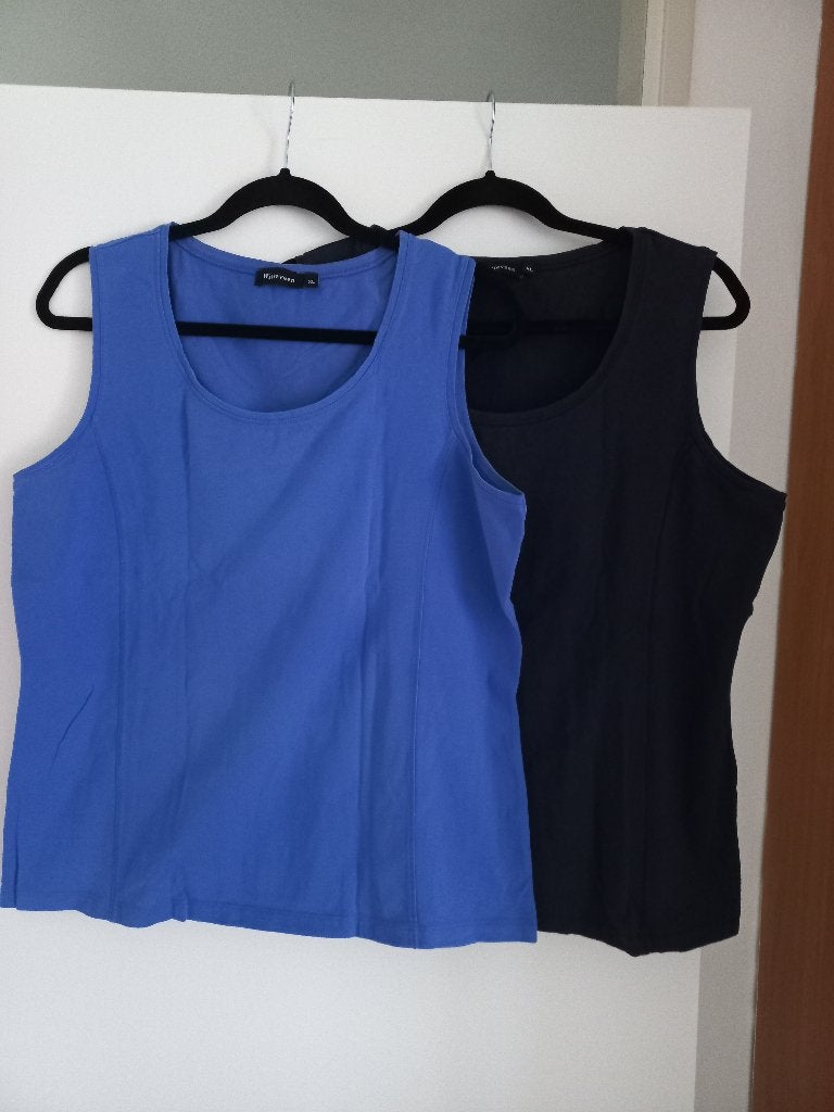 2 dames Witteveen hemdjes maat XL, Blauw, Maat 46/48 (XL) of groter, Ophalen of Verzenden, Zo goed als nieuw
