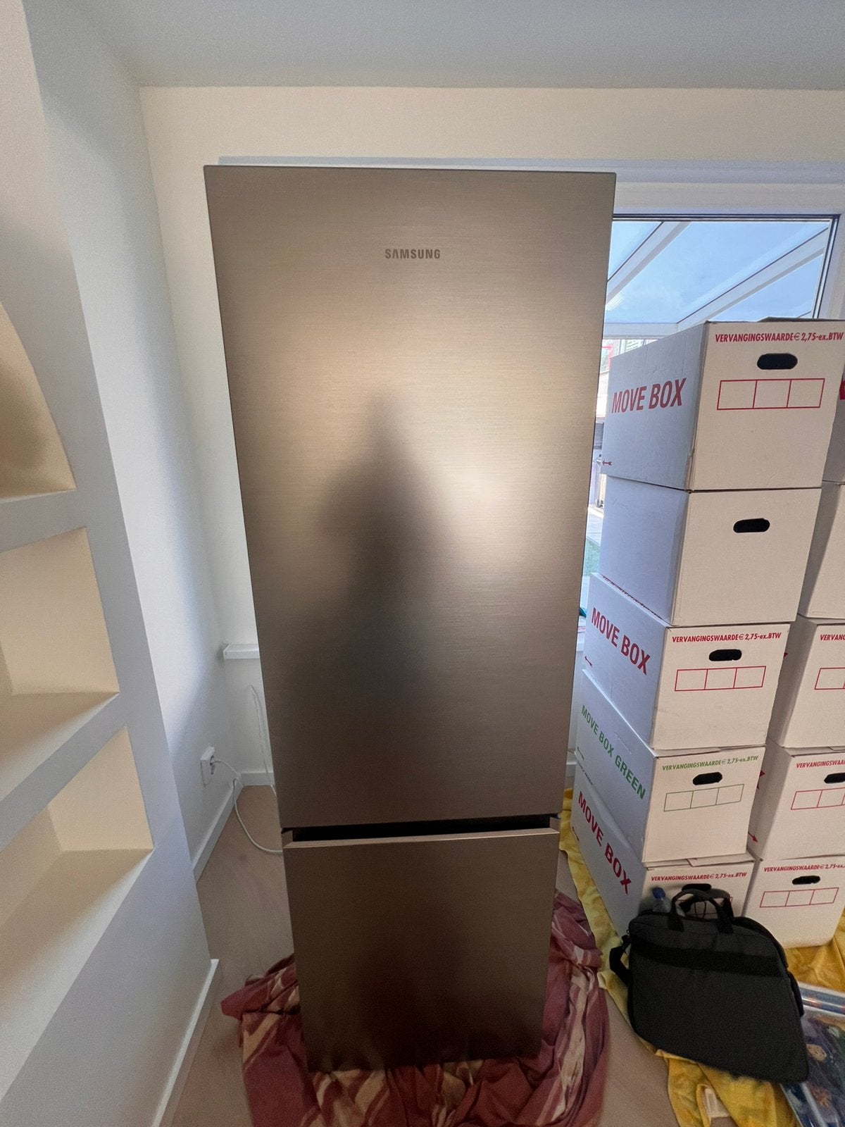 Samsung RB36T600CS9/EF Koel-vriescombinatie – ZGAN!, Ophalen, 200 liter of meer, Met aparte vriezer, 160 cm of meer