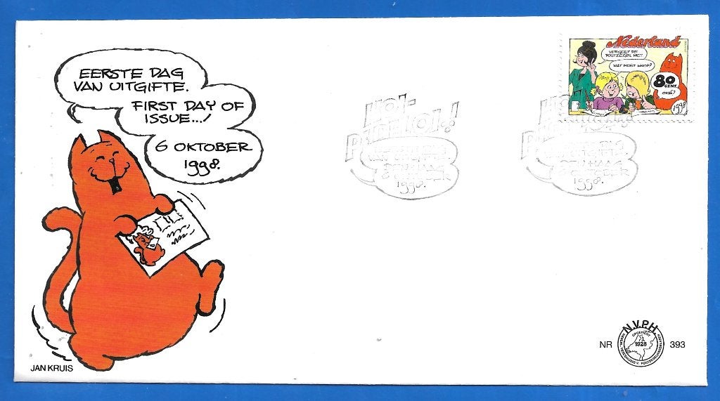 FDC NVPH 393 - Strippostzegel Jan, Jans en de Kinderen, Postzegels en Munten, Ophalen of Verzenden, Onbeschreven, Nederland