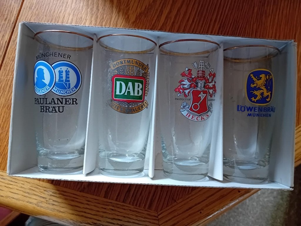 Verzamelset Duitse Bierglazen DAB..Paulaner..Beck's Nieuw!, Ophalen of Verzenden, Nieuw, Glas of Glazen, Overige merken