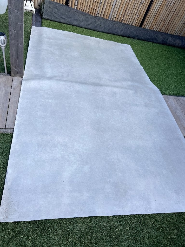 Vinyl vloer betonlook beige off white 320x195 camper caravan, Huis en Inrichting, Stoffering | Vloerbedekking, Ophalen, Zo goed als nieuw