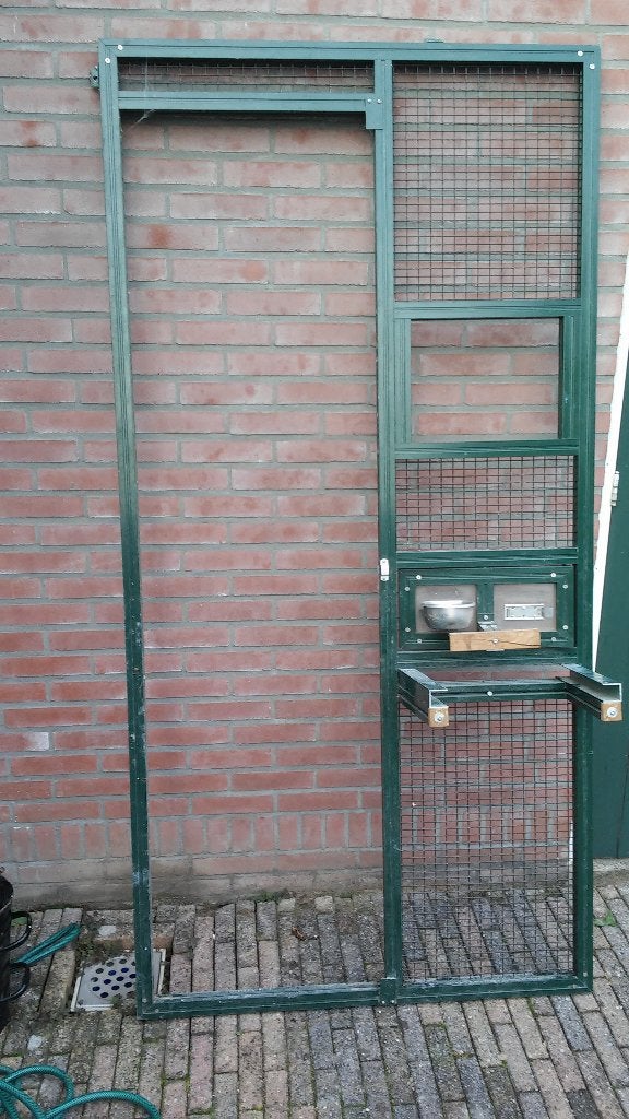 Kooi panelen 5 stuks groen en wit, Dieren en Toebehoren, Ophalen, Zo goed als nieuw, Metaal, Vogelkooi