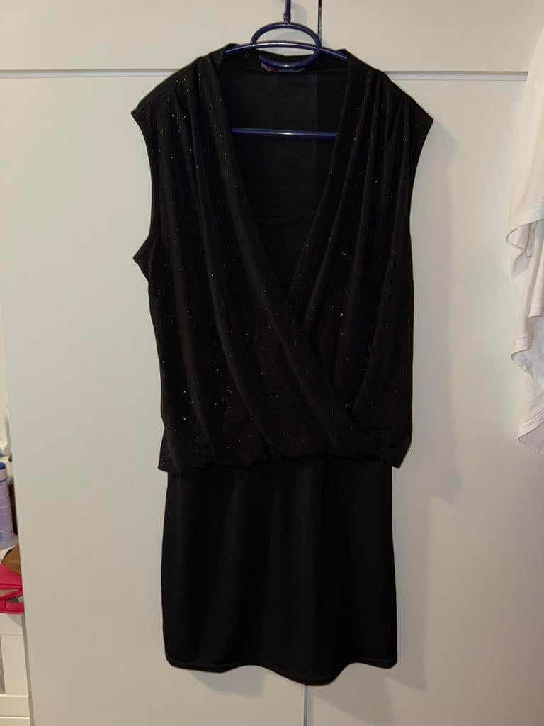 Zwart glitterjurkje van Esperance Paris, Kleding | Dames, Jurken, Maat 38/40 (M), Zwart, Ophalen of Verzenden, Zo goed als nieuw