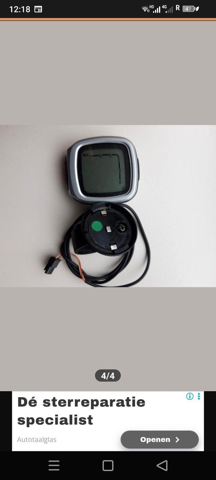Fietscomputer met houder - Gebruikt, Ophalen of Verzenden, Gebruikt